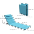 thumbnail image 3 of Outsunny 2 Pcs Folding Beach Lounge Chair w/ Pillow, Blue, 3 of 10