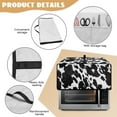 thumbnail image 6 of Renewold Kitchen Appliance Cover for Toaster Oven Microwave Oven Air Fryer, with Storage Pockets Dust Protection Easy Clean Kitchen Accessories, 20.5 x 16.5 x 10 Inches, Black Cow Print, 6 of 7