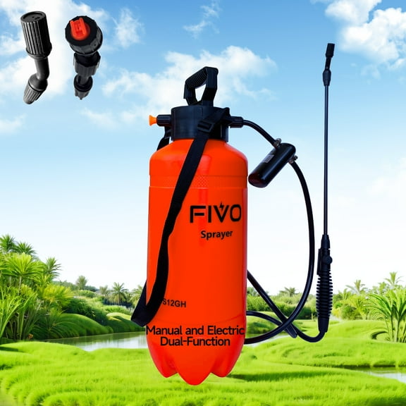 FIVO 2 Gallon Sprayer with Rechargeable Battery Powered Electric Pump for Lawn and Garden