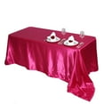 thumbnail image 2 of BalsaCircle 90" x 156" Satin Rectangular Tablecloth Fuchsia, 2 of 6