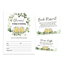 Inkdotpot Set Of 30A Baby is Brewing Gender Neutral Baby Shower Invitations-Diaper Raffle Tickets And Baby Shower Book Request Cards Cheers Invites Its A Boy Its A Girl