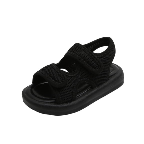 DeHolifer Girls Sandals Toddler Open Toe Two Adjustable Strapped Non-slip Sandals with Hook & Loop Kids Summer Shoes