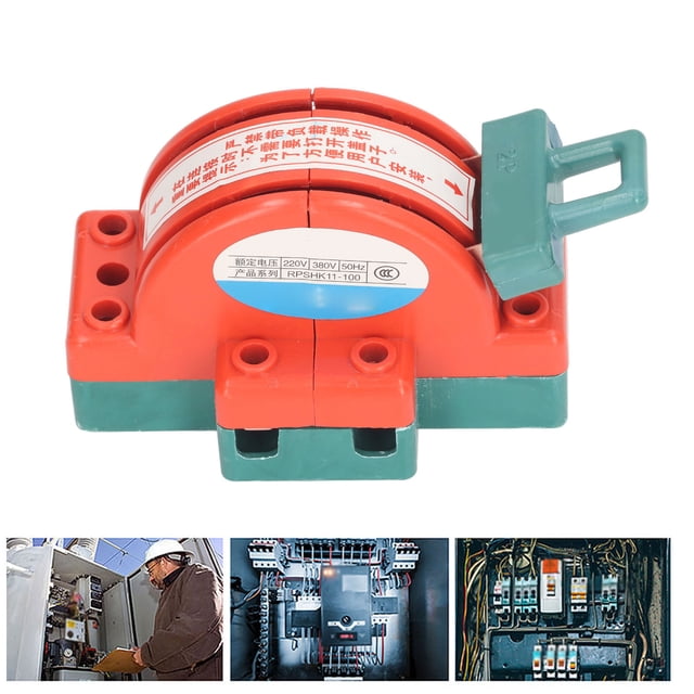Interruptor de Cuchilla de DesconexioN de 2 Polos, 220 V, 380 V, Interruptor de Desconexión de Doble Tiro, Interruptor de Carga Eléctrica Con Anillos de Sujeción para Hoteles