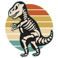 thumbnail image 3 of CafePress - Dinosaur Halloween Skeleton Baseball Jersey - Cotton Baseball Jersey, 3/4 Raglan Sleeve Shirt, 3 of 4