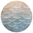 thumbnail image 3 of Mermaid Fish Scales Washable Round Rug -Circle Area Rugs for Nursery Bedroom, Vintage Non Slip Non Shedding Low Pile Carpet for Living Room Coffee Table Entryway, 3 of 6