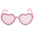 thumbnail image 1 of Gafas de sol sin montura en forma de corazón Gafas en forma de corazón con pedrería, 1 of 5