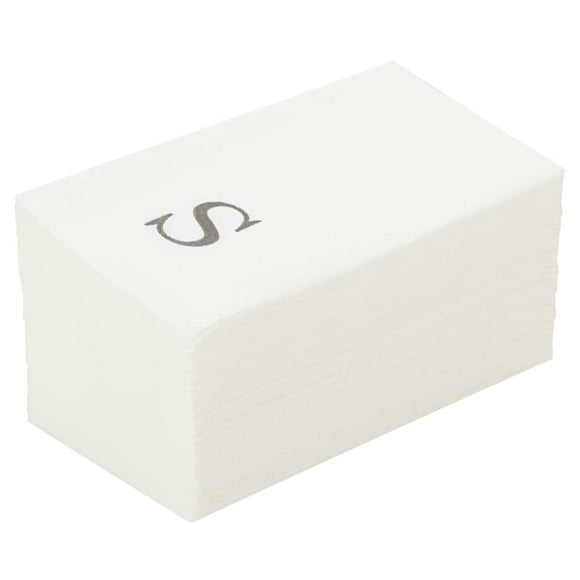 Toallas para huéspedes Luxenap Linen-Feel, 40 x 20 cm, 50 pulgadas, letra «S» plateada