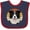 Navy and Red, variant on Inktastic Border Collie Cute Dog Boys or Girls Baby Bib