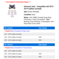 thumbnail image 2 of Universal Joint - Compatible with 2015 - 2019 Cadillac Escalade 2016 2017 2018, 2 of 2