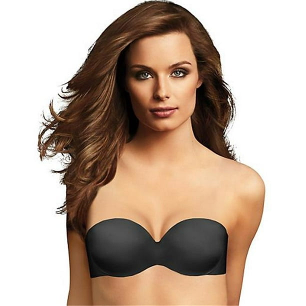 Maidenform 192503104580 Live in Luxe Extra Coverage Strapless Multiway  Bra, Black - Size 42D 