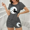 thumbnail image 3 of Censtreet Women's Pajama Sets Halloween Short Sleeve Pjs 2 Piece Top and Shorts Sleepwear Comfy Soft Lounge Sets S-XL, 3 of 7