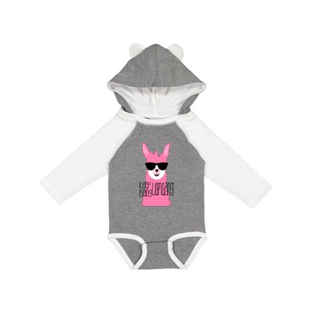 

Inktastic Keep Being Llamazing Pink Llama in Sunglasses Gift Baby Boy or Baby Girl Long Sleeve Bodysuit