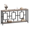 thumbnail image 3 of HOOBRO 2-Tier Entryway Table, Console Table, Display Stand with Open Storage, for Entryway, Foyer, Living Room, Bedroom, Dining Room, Hallway, Greige and Black BG128XG01, 3 of 9