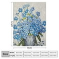 thumbnail image 4 of Fenyluxe Blue Flowers Ideal Comfy Throw Blanket Lightweight and Luxurious Blanket for All Seasons 60x80in, 4 of 6