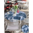 thumbnail image 5 of Outdoor Tablecloths with Umbrella Hole & Zipper, Navy Blue Ombre Round Tablecloth 54 Inch, Gradient Abstract Art Vintage Waterproof Table Cloth, Patio/Pool/Picnic Table Covers, 5 of 8