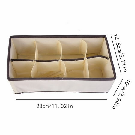 

2021 New Underwear Bra Organizer Storage Box Beige Drawer Wardrobe Organizer Box Underwear Scarf Socks Bra