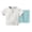 Blue, variant on Coerni Baby Boys Clothes Set Toddler Baby Boys Button-down Shirt Tops Cotton Shorts Summer Outfit 2PCS Fashion Outfits