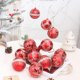 thumbnail image 5 of Juego de 6 delicados adornos navideños de bolas rojas de 8 cm, irrompibles, para decorar árboles de Navidad, 5 of 5