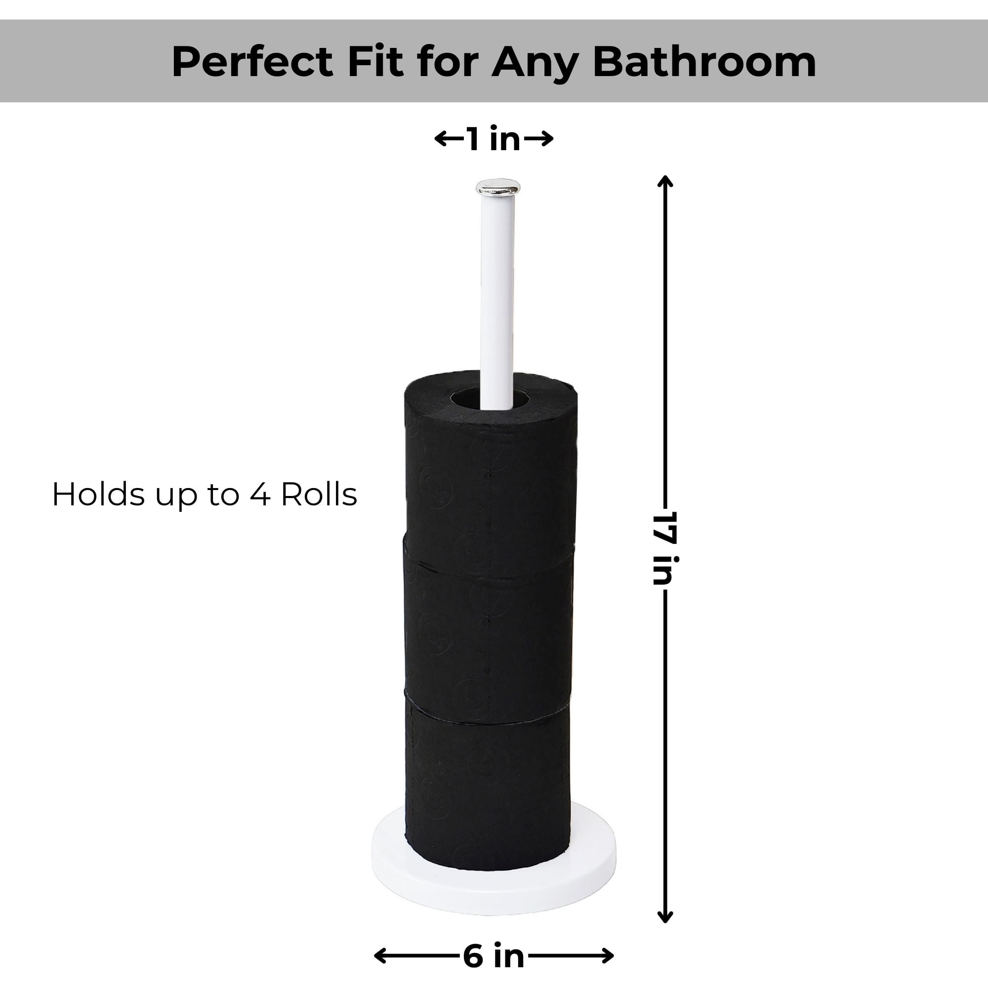 White Toilet Paper Holder Stand