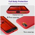 thumbnail image 3 of iPhone SE Case,iPhone 8 Case,Ultra Slim Fit Phone Cases Liquid Silicone Cover with Full Body Soft Bumper Protection Anti-Scratch Shockproof Case Compatible with iPhone SE/8/7 4.7 inch (Red), 3 of 12