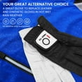 thumbnail image 4 of FINGER TEN Golf Gloves Men Left Hand Rain Grip Glove for Right Handed Golfer Value 3 Pack, All Weather Durable Grip Size Small Medium Large XL White Black Blue, 4 of 7