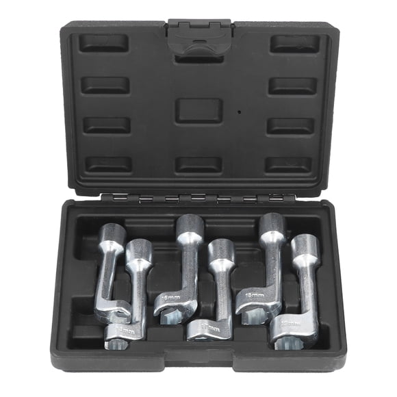 Juego de 6 llaves de tubo para inyector tipo L, herramienta de extracción y desmontaje de línea de combustible, 1/2 pulg., diámetro de 12, 14, 16, 17, 18 y 19 mm