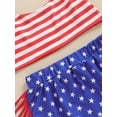 thumbnail image 6 of Suealasg 4th of July Newborn Girls Summer Outfits Tie-up Striped Halter Top +Tasseled Stars Print Shorts 3 6 12 18 Months Baby Girls Clothes for Independence Day, 6 of 7
