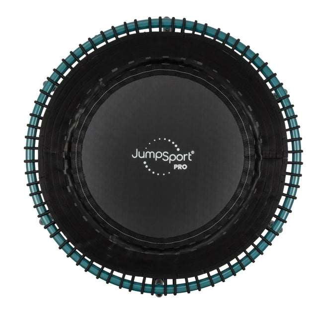 JumpSport 350 Pro Fitness Trampoline d'Entraînement Cardio Intérieur de 39 Pouces pour Adultes, Sarcelle/noir