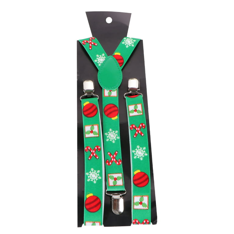 Christmas Clip-on Braces Mens Trouser Suspenders Novelty Secret