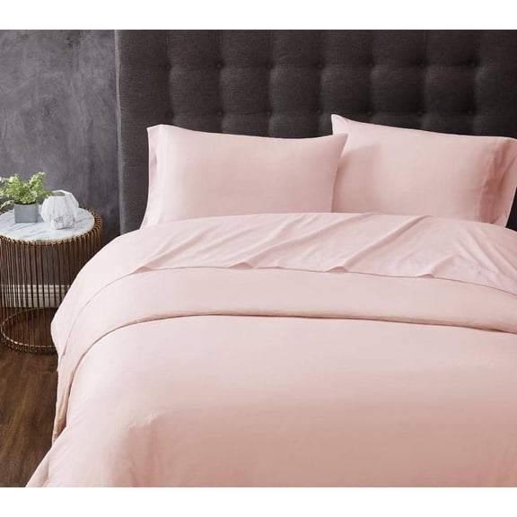 Antimicrobial 4-Piece Blush Microfiber Queen Sheet Set