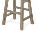 thumbnail image 4 of Rena Barstool Set of 2, Saddle Style Seat, Light Brown Mahogany Wood, 4 of 6