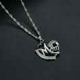thumbnail image 4 of AYYUFE English Letter Mom Hollow Heart Pendant Chain Necklace Jewelry Mother's Day Gift Copper, Cubic Zirconia Silver, 4 of 7