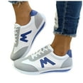thumbnail image 5 of YLYL Women Wide Toe Sneakers Fashion Leather Suede Non-Slip Walking Running Tennis Sneakers, 5 of 7