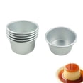 thumbnail image 1 of 6 Packs Popover Pan, Large Individual Muffin Mold, Aluminium Pudding Cup, Chocolate Molten Mould, Raspberry Souffle Baking Maker, Brownie Tumbler -for Pie, Egg Tart, Cake (Size 3.4"x 2"), 1 of 5