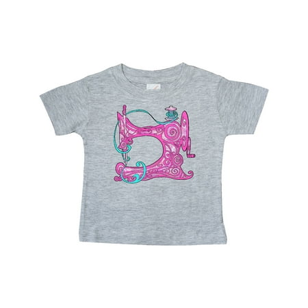 

Inktastic Stylized VIntage Sewing Machine in Pink Gift Baby Boy or Baby Girl T-Shirt