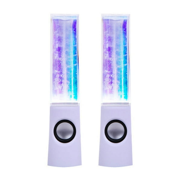 Fuente de luz LED colorida con altavoz y sonido para portátiles y smartphones (blanco)