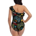 thumbnail image 5 of Gaeub Play Game3 Women's One Shoulder Ruffle Tummy Control Swimwear for Swimming Surfing Beach Party - XX-Large, 5 of 8