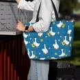 thumbnail image 4 of Wukai Cartoon Goose Print Zipper Bag,large Beach Tote Bag,Waterproof Sandproof Bag,Grocery and Picnic Tote Travel Bag, 4 of 5