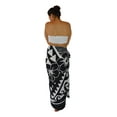 thumbnail image 3 of Island Style Women's Pareo Sarong Cover-up- Hawaiian Tribal Hibiscus, Black and White, 3 of 4