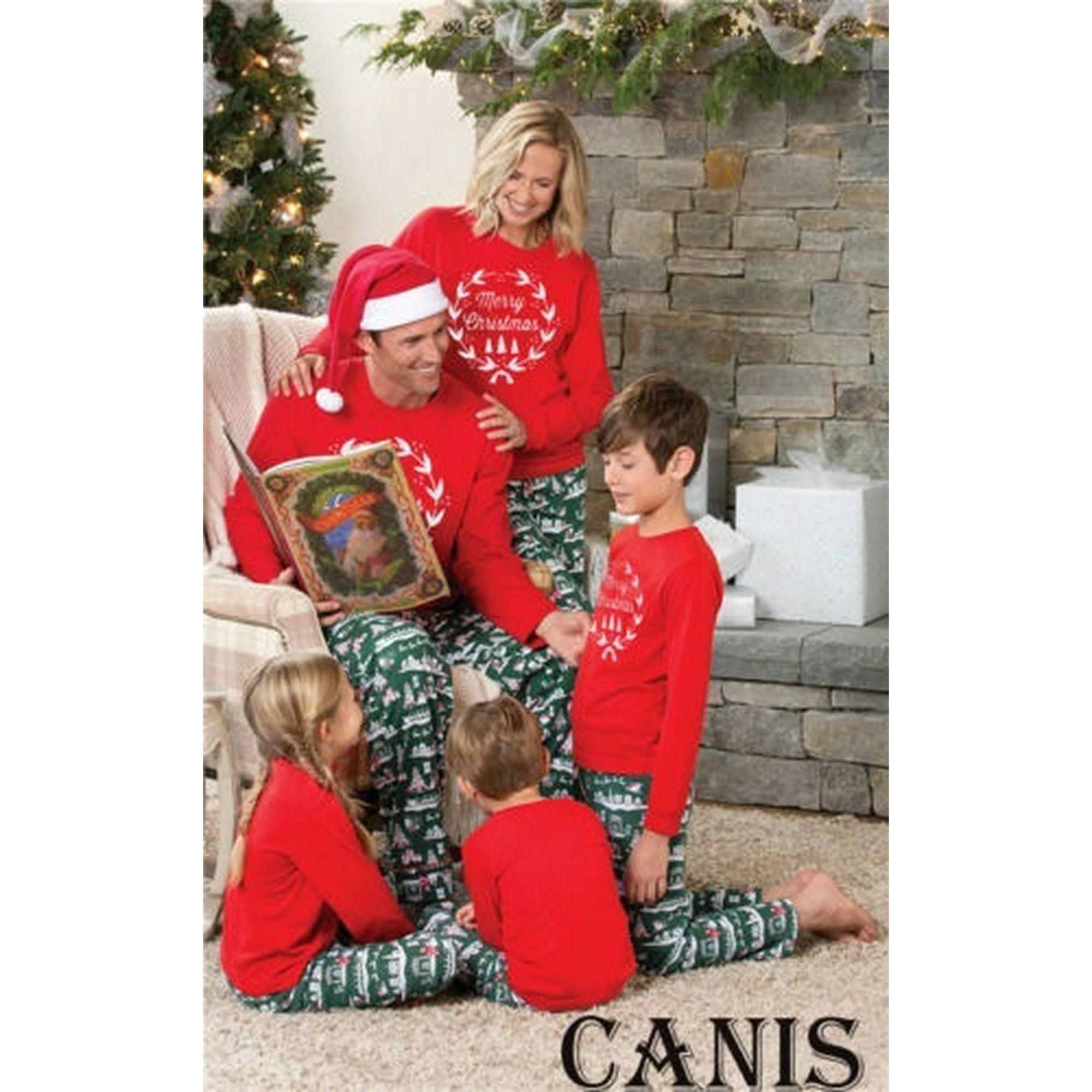 Family Matching Women Kids Christmas Pyjamas Xmas Nightwear Pajamas PJs Sets FR Walmart
