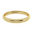 thumbnail image 3 of 3 mm 14K Gold Wedding Band Plain Low Dome Style Ring, 3 of 3