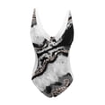 thumbnail image 4 of MKLEKYY Trajes De Baño Dama Women Printi Swimsuits Monokini Bathing Suits V Neck Swimwear Swimsuits, 4 of 4