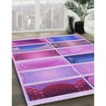 thumbnail image 2 of Ahgly Company Indoor Square Patterned Dark Orchid Purple Area Rugs, 6' Square, 2 of 6