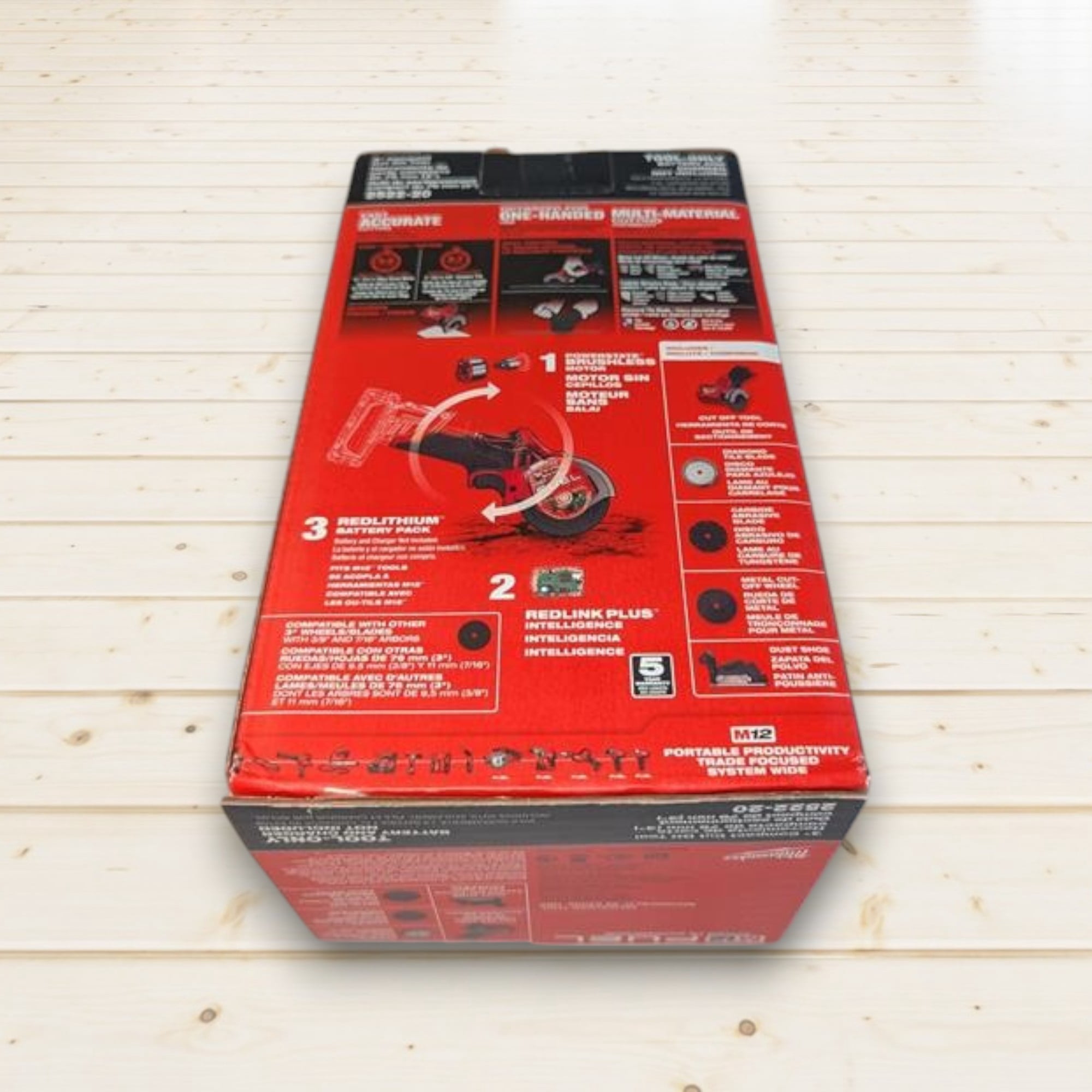 Milwaukee 2522-20 M12 FUEL 3" Compact Cut Off Tool – 20,000 RPM, Brushless Motor, Reversible Blade, Tool-Free Guard, Multi-Material Cutting (Bare Tool)