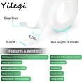 thumbnail image 3 of Yileqi Double Sided Tape Heavy Duty, Nano Double Sided Adhesive Tape, Clear Mounting Tape Picture Hanging Adhesive Strips, 3 of 7