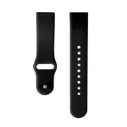 1 Pair Watch Straps Silicone Adjustable Smart Watch Wristbands Wristwatch Accessory, Black