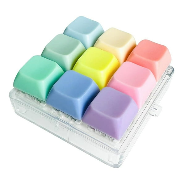 Teclado de juguete 9 en 1, llavero con teclado, juguetes antiestrés con botones de descompresión y clicador para dedos