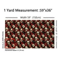 thumbnail image 3 of jejeloiu Retro Skull Fabric by the Yard 5 Yards,Romantic Flower Floral Fabric for Sewing,Halloween Skeleton Home Decor Fabric by the Yard For Teens,Microfiber Bedroom Decor, 3 of 6