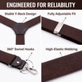 thumbnail image 5 of MOJOGO Vintage Suspenders for Men 1.5 In Y-Back Suspenders for Belt with 3 Supportive Snap Loop Black Free Size, 5 of 5