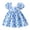Z-02Blue, variant on PINQI Baby Midi Blouse Girls Short Sleeves Flower Bow Tie Top Summer Print T-shirt Blouse Tops Casual Clothes for 0 to 18 Months